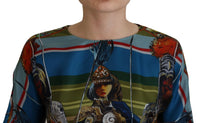 Dolce & Gabbana Multicolor Sicily Silk A-line Long Gown Women's Dress
