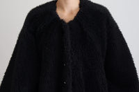 Dolce & Gabbana Dolce & Gabbana Black Cashmere Blend Faux Fur Coat Women's Jacket