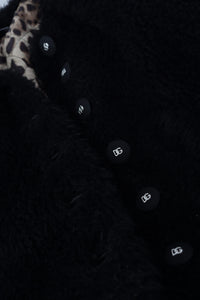 Dolce & Gabbana Dolce & Gabbana Black Cashmere Blend Faux Fur Coat Women's Jacket