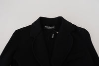 Dolce & Gabbana Dolce & Gabbana Black Button Cardigan Blazer Viscose Women's Jacket