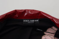 Dolce & Gabbana Dolce & Gabbana Maroon Floral Full Zip Polyester Women Women's Jacket