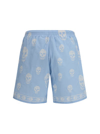 Alexander Mcqueen Men Skull-Print Swim Shorts
