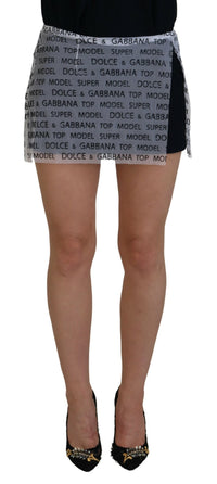 Dolce & Gabbana White Logo See Through A-line Mini Women's Skirt