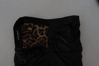 Dolce & Gabbana Black Lambskin Leather A-line Mini Women's Skirt