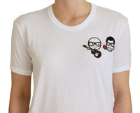 Dolce & Gabbana Dolce & Gabbana White #dgfamily Crewneck Cotton Women's T-shirt