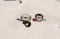 Dolce & Gabbana Dolce & Gabbana White #dgfamily Crewneck Cotton Women's T-shirt