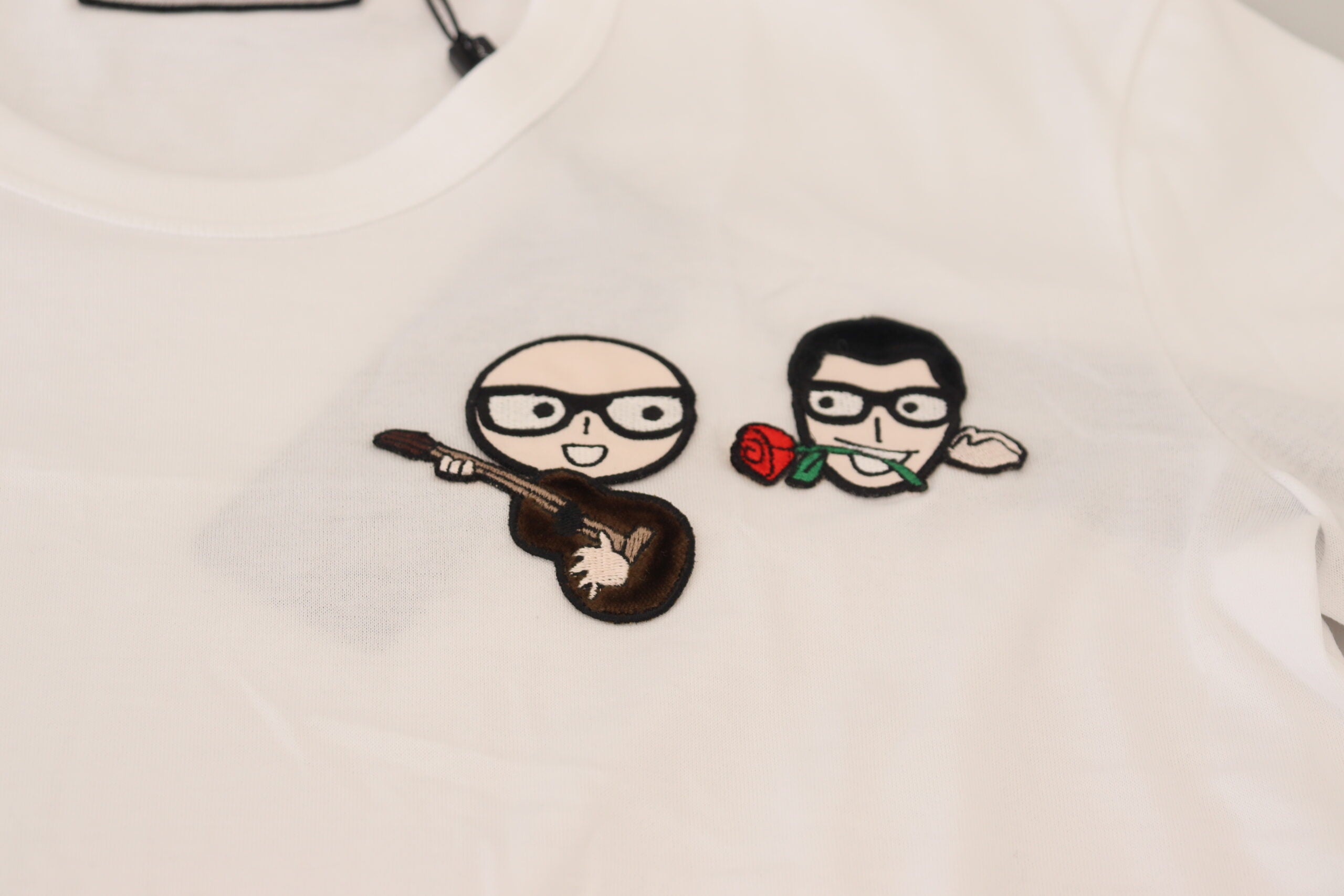 Dolce & Gabbana Dolce & Gabbana White #dgfamily Crewneck Cotton Women's T-shirt