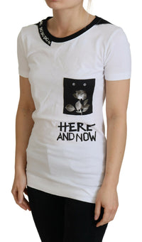 Dolce & Gabbana White Cotton Women's Crewneck Women's T-shirt