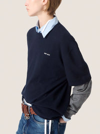 Miu Miu Women Sweater With Jersey Sleeves