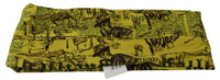 John Galliano Yellow Newspaper Print Cropped Women's Blouse
