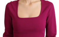 Dolce & Gabbana Multicolor Viscose Square Neck Pullover Women's Sweater