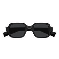 Saint Laurent Sunglasses Square Full Rim, Shiny Black Frame and Grey Lens SL720001