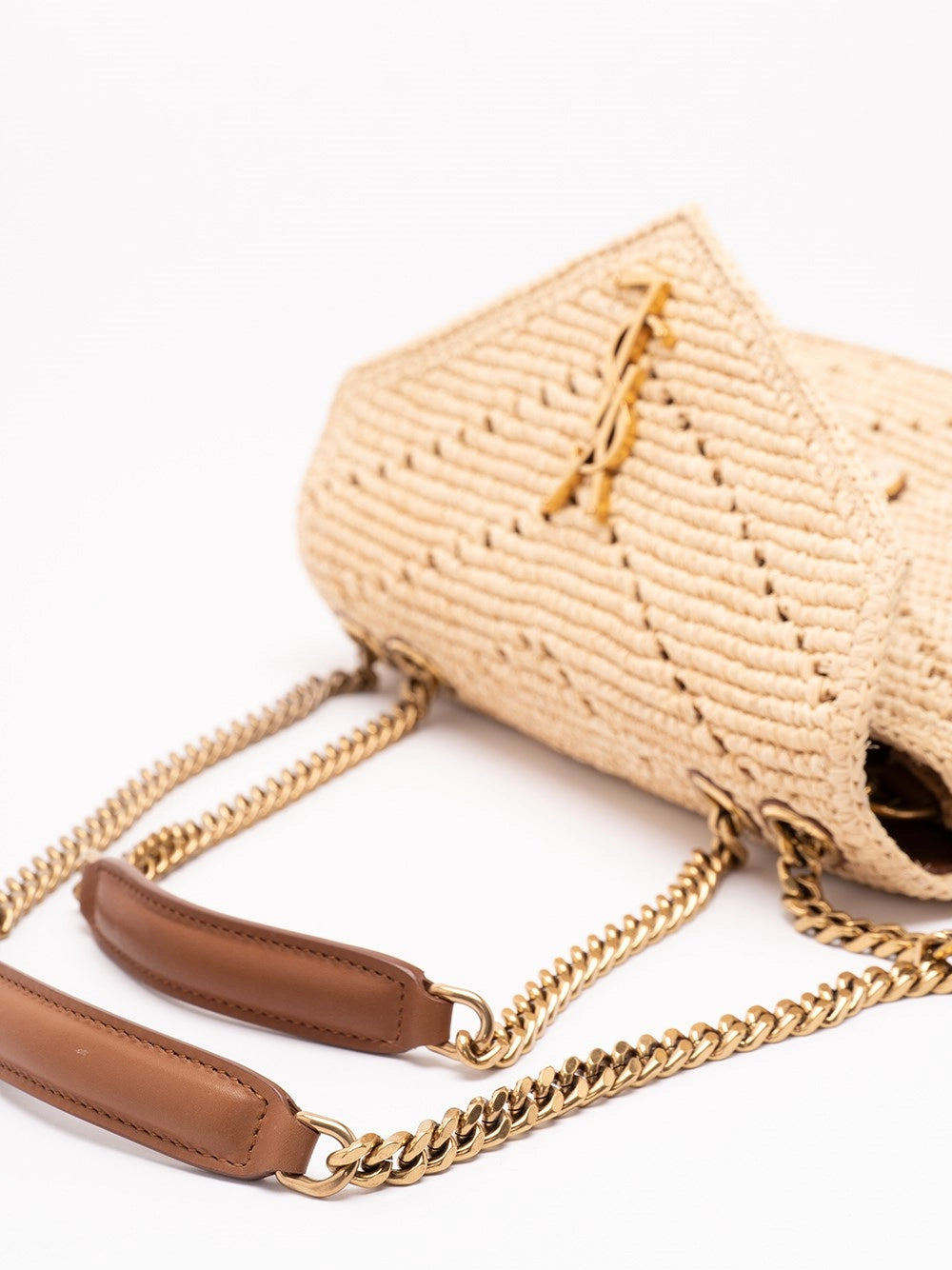 Saint laurent Saint Laurent Women `Loulou` Small Raffia Bag