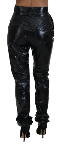 Dolce & Gabbana Black Nylon High Waist Skinny Women's Pants