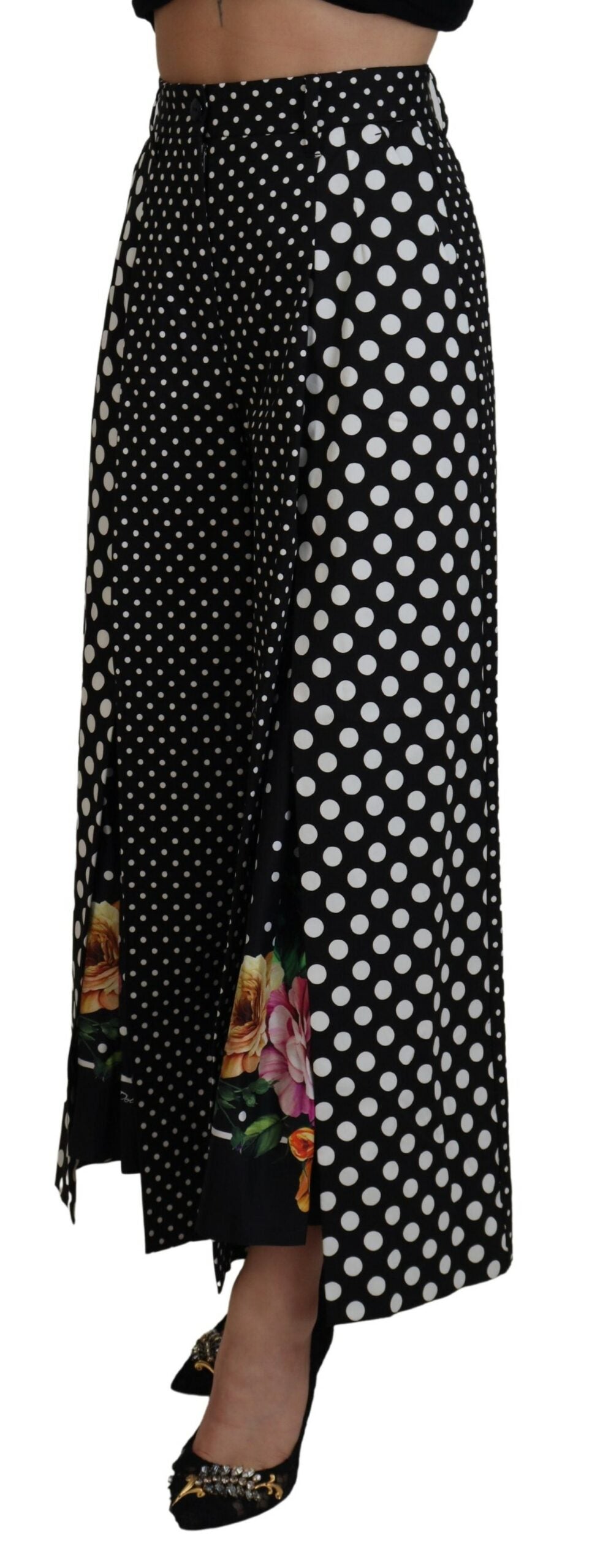 Dolce & Gabbana Multicolor Polka Dots High Waist Women's Pants