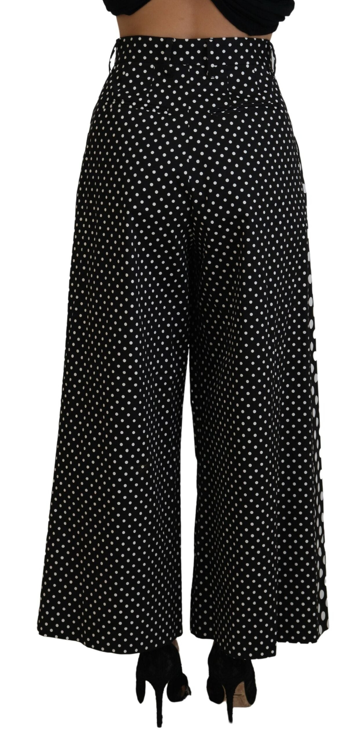Dolce & Gabbana Multicolor Polka Dots High Waist Women's Pants