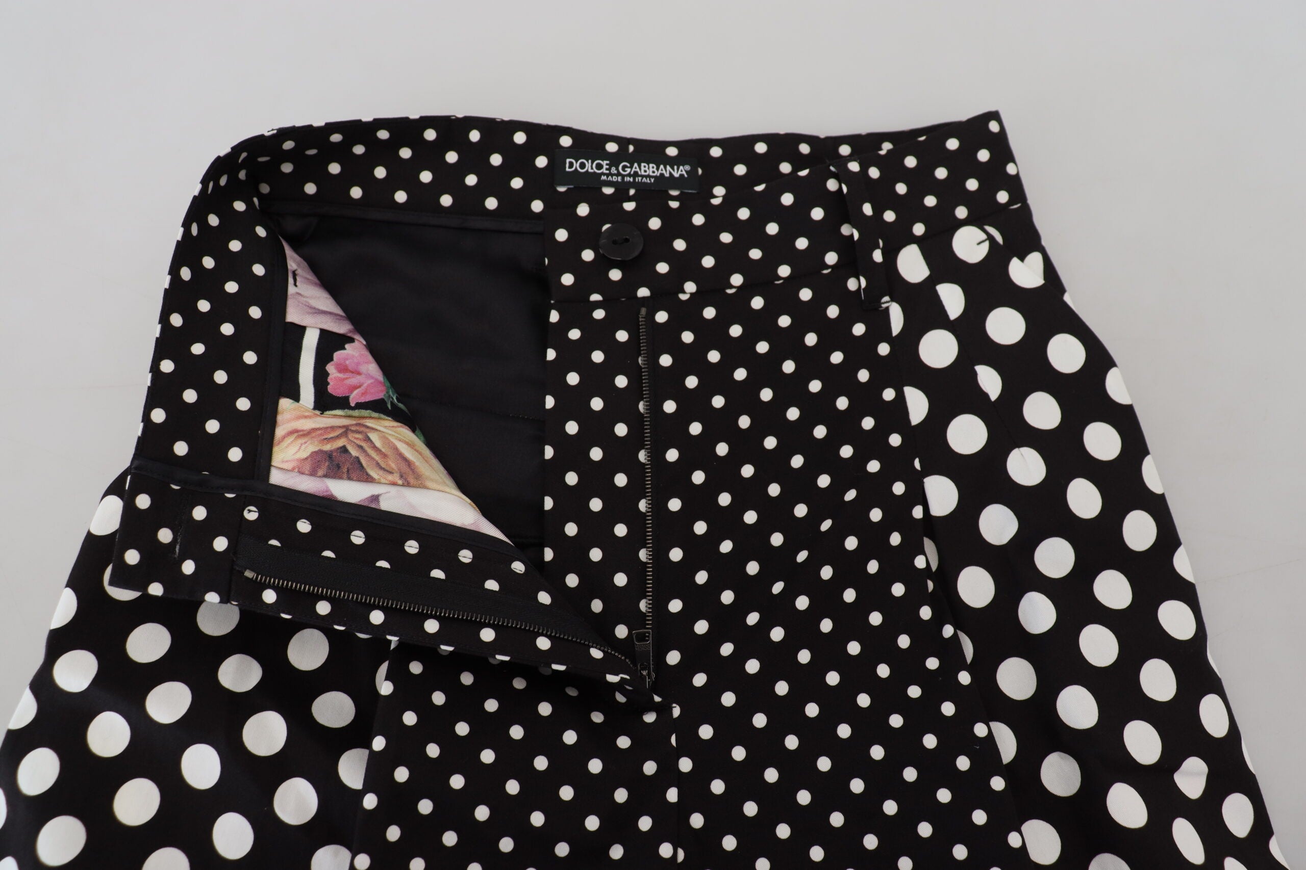 Dolce & Gabbana Multicolor Polka Dots High Waist Women's Pants
