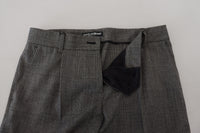 Dolce & Gabbana Gray High Waist Women Wool Women's Pants
