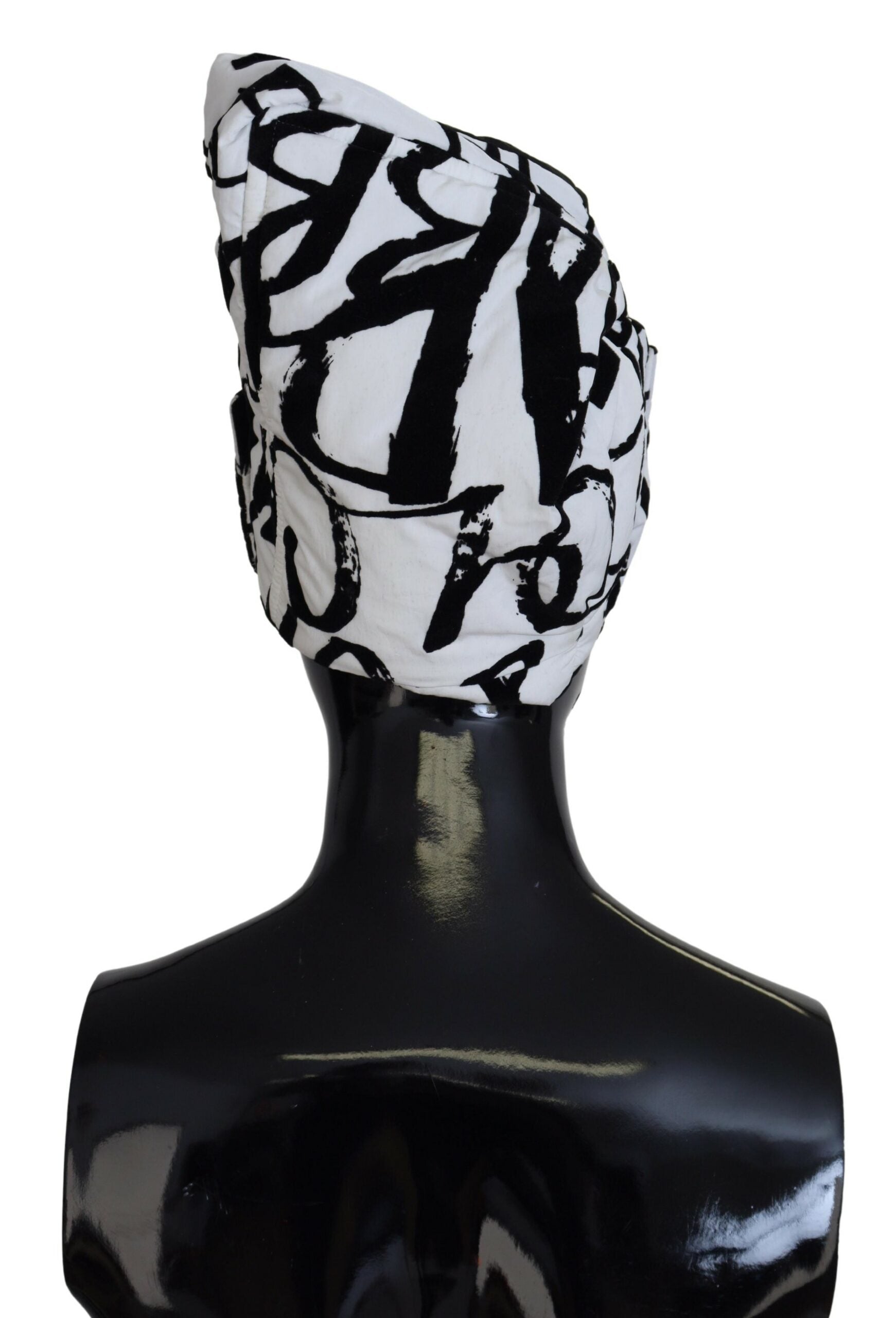 Dolce & Gabbana White Printed Nylon Women Winter Beanie Cap Women's Hat