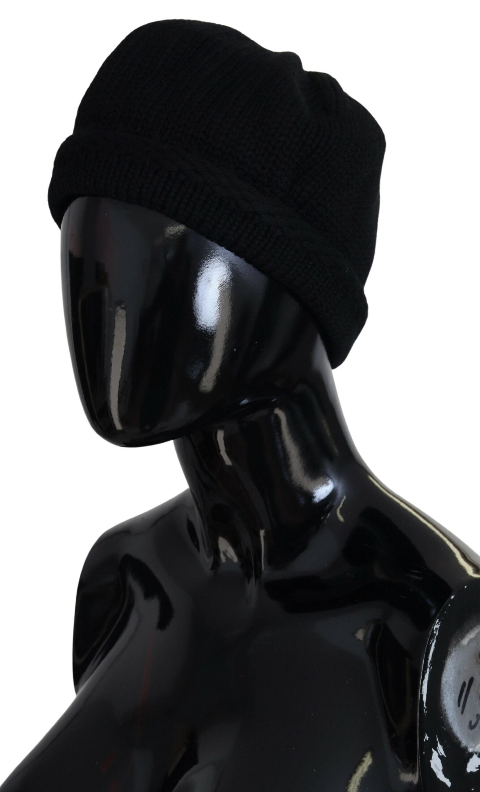 Dolce & Gabbana Black Virgin Wool Women Winter Beanie Cap Women's Hat