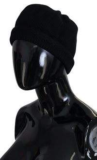 Dolce & Gabbana Black Virgin Wool Women Winter Beanie Cap Women's Hat
