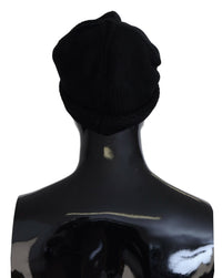 Dolce & Gabbana Black Virgin Wool Women Winter Beanie Cap Women's Hat