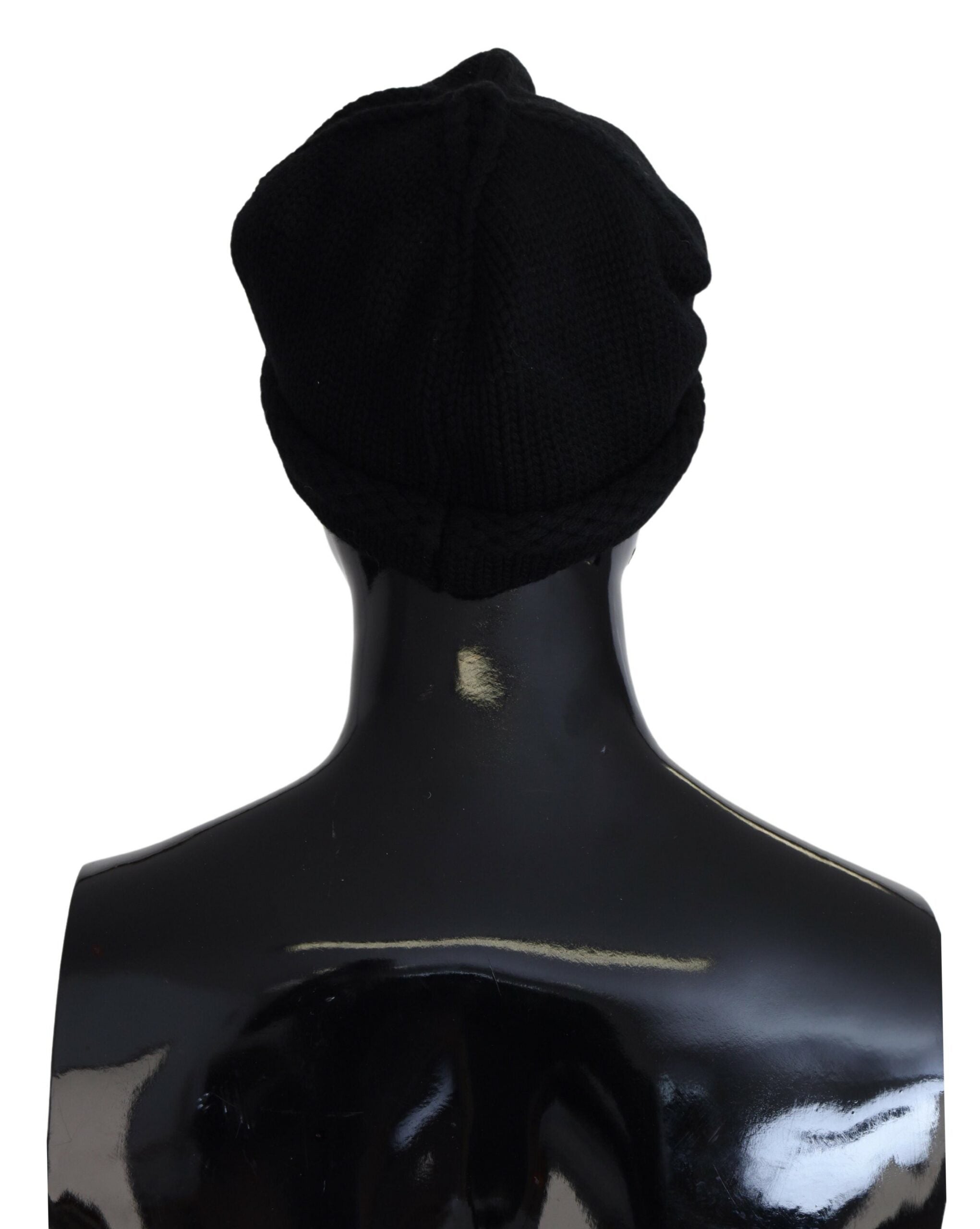 Dolce & Gabbana Black Virgin Wool Women Winter Beanie Cap Women's Hat