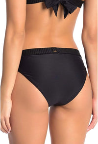 PilyQ Women's Midnight Gold Elastic Banded Teeny Bottoms, Small