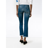 Stella McCartney Kick Flare Frayed Pocket Jeans Dark (28)