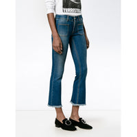 Stella McCartney Kick Flare Frayed Pocket Jeans Dark (28)