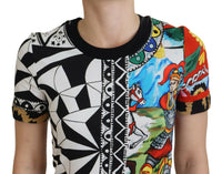 Dolce & Gabbana Multicolor Printed Women Exclusive Shirt Women's Top