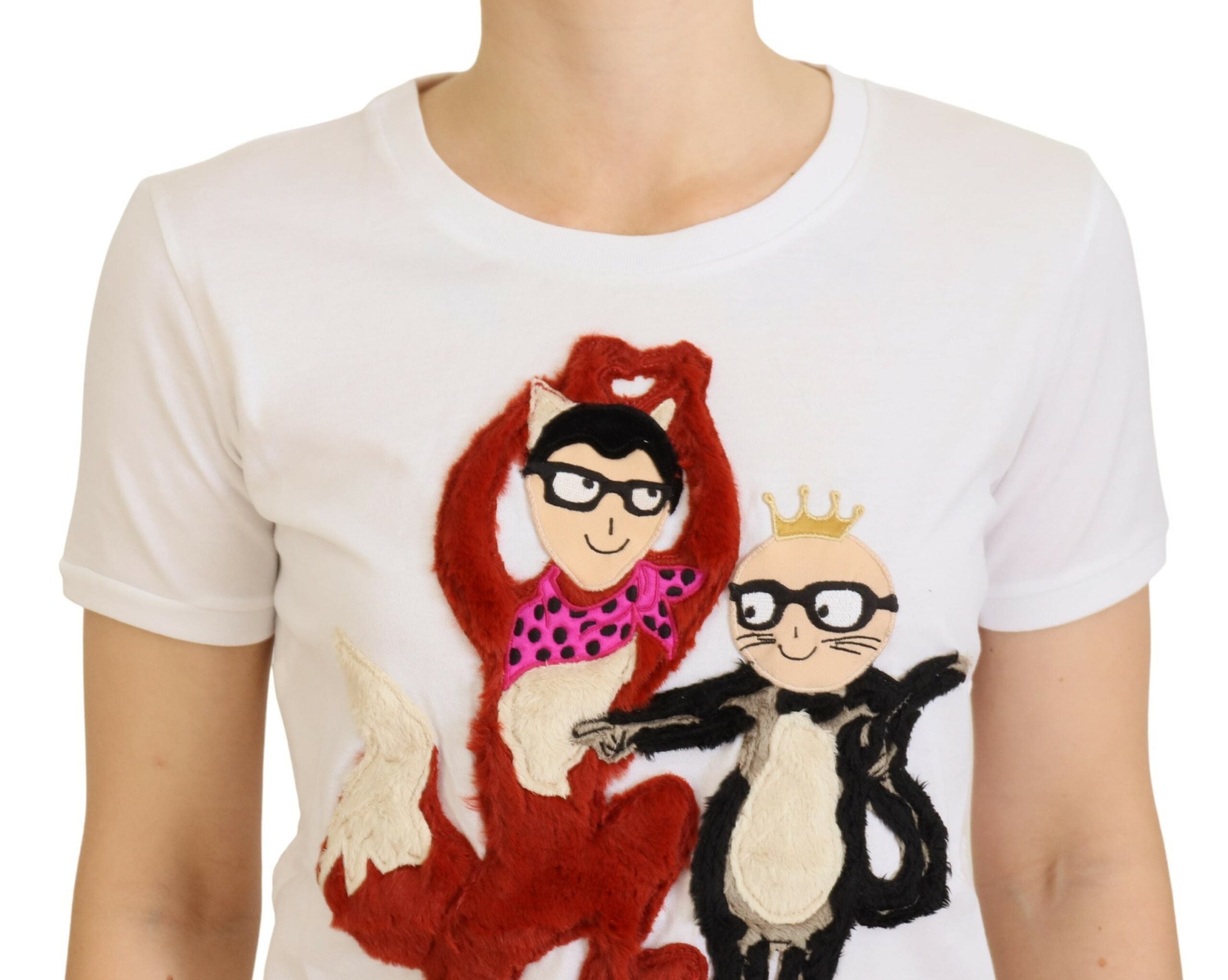 Dolce & Gabbana Iconic Prints Designer Cotton Women's Tee