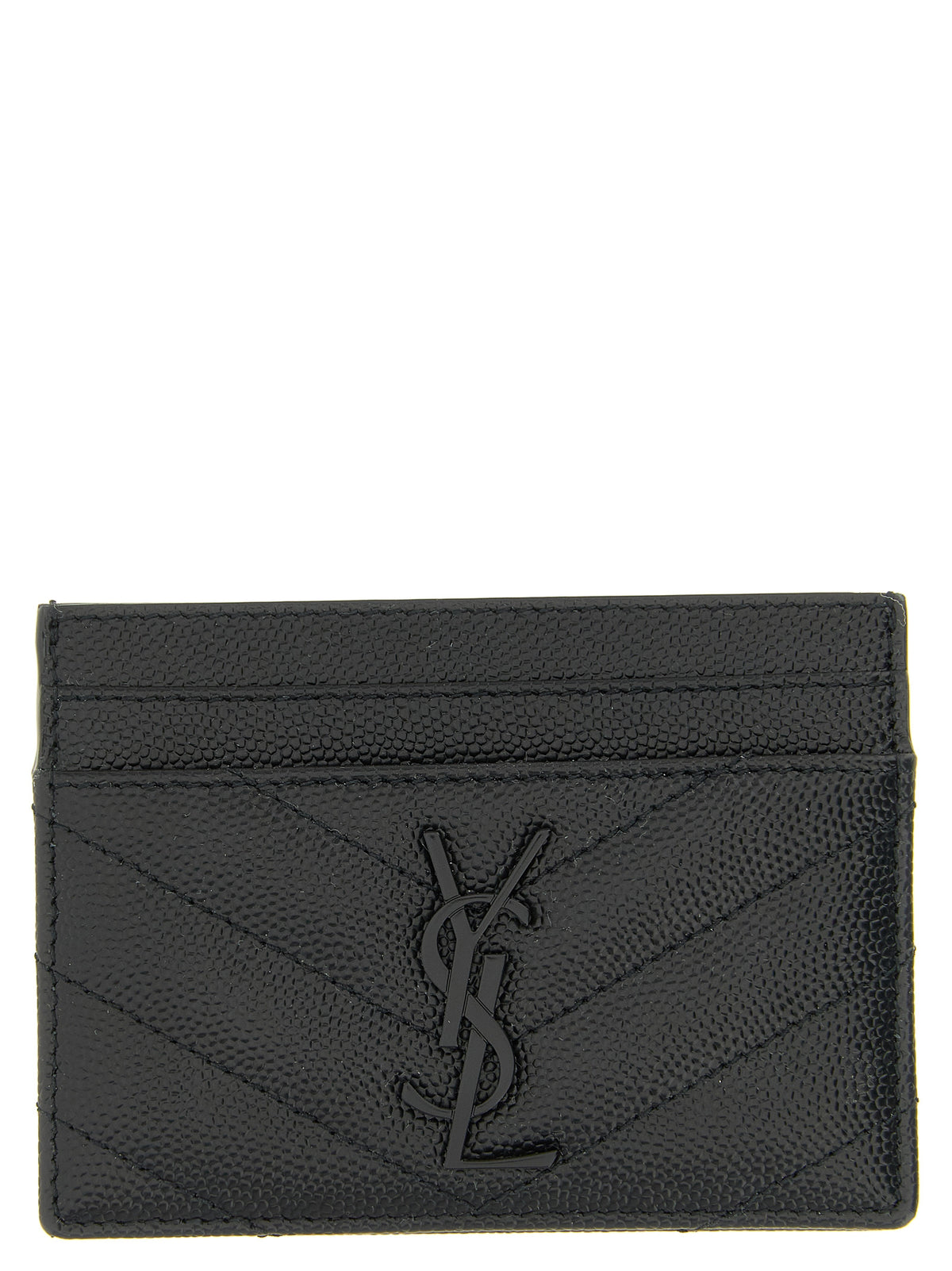 Saint Laurent Women Logo Matelassé Card Holder