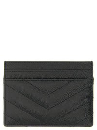 Saint Laurent Women Logo Matelassé Card Holder