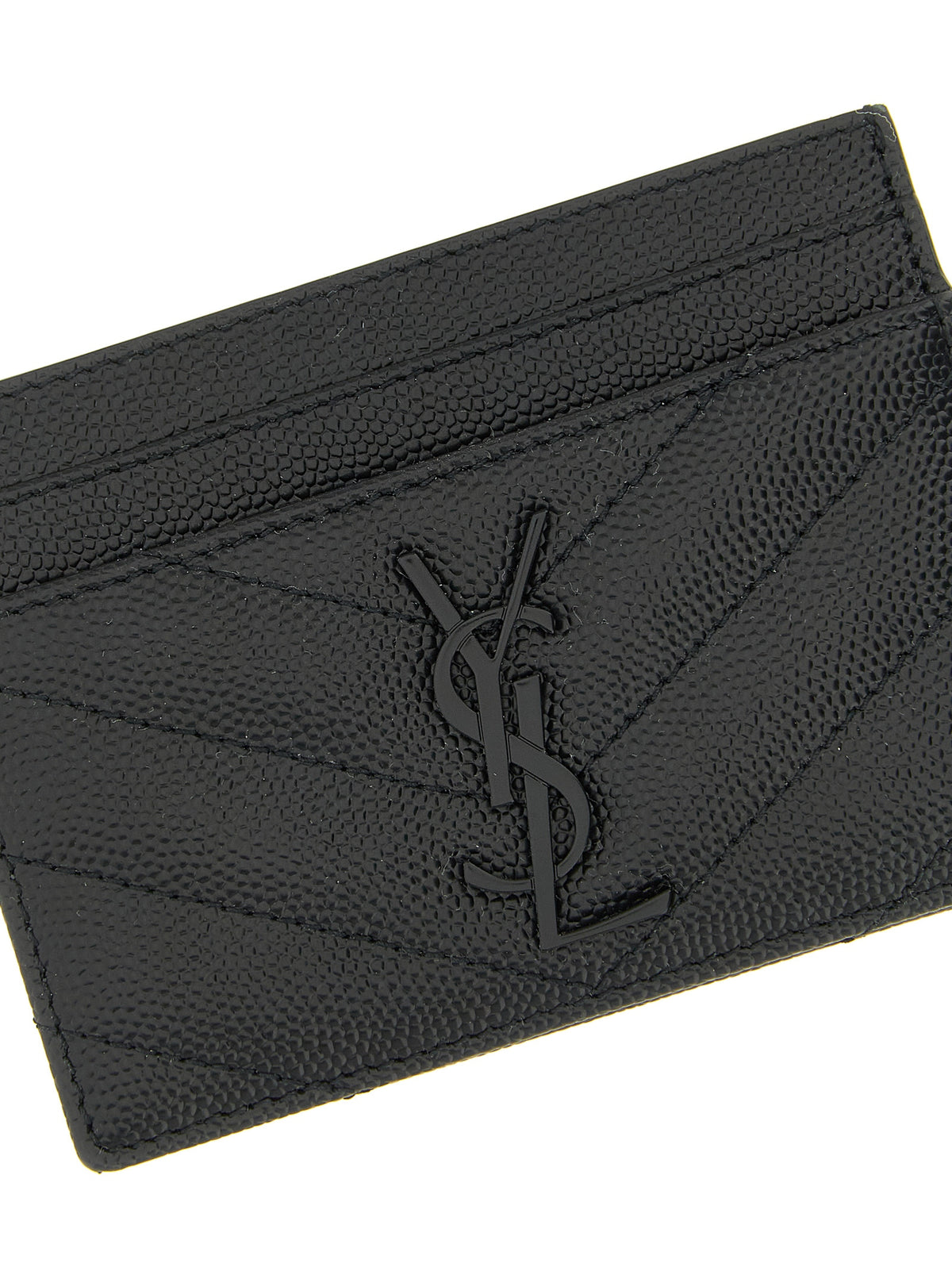 Saint Laurent Women Logo Matelassé Card Holder