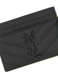 Saint Laurent Women Logo Matelassé Card Holder