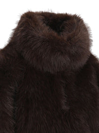 Rotate Women Faux Fur Cropped Jacket