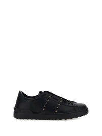 Valentino Garavani Men Rockstud Untitled Calf Leather Sneakers