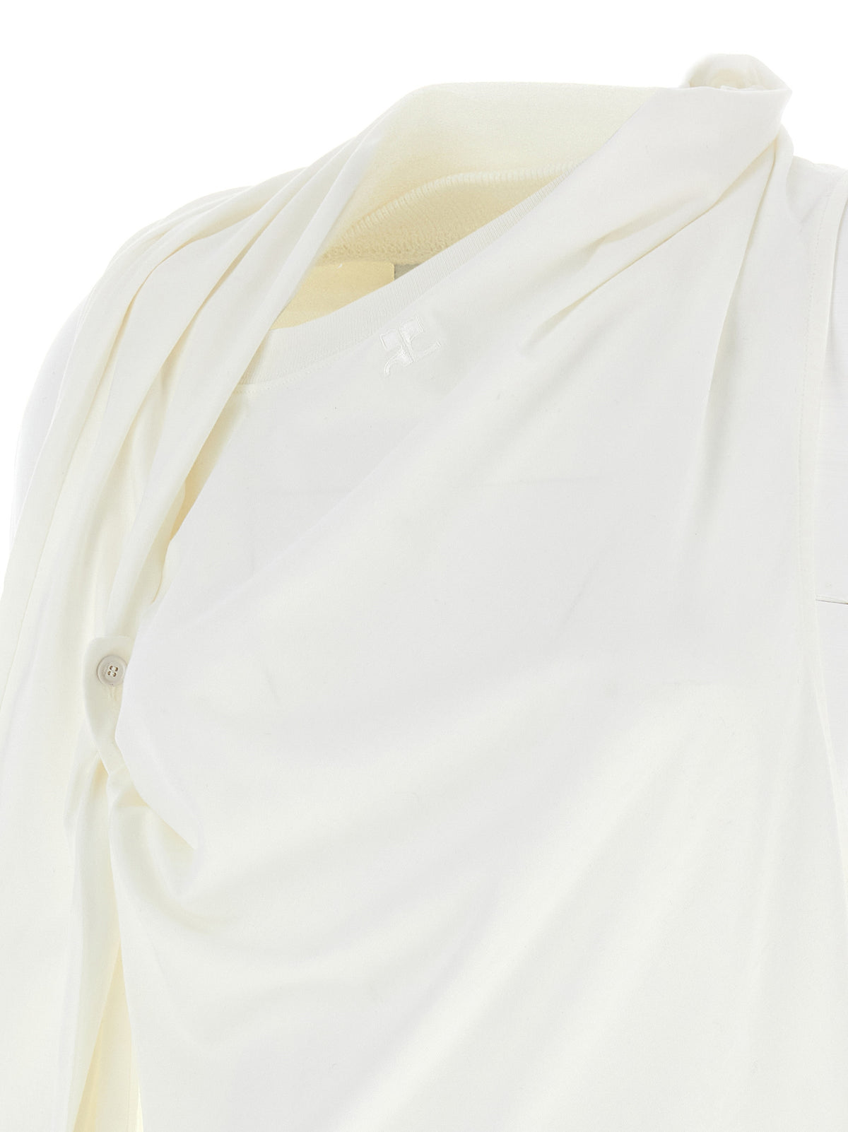 Courreges Women 'Asymetrique Off The Shoulder' T-Shirt