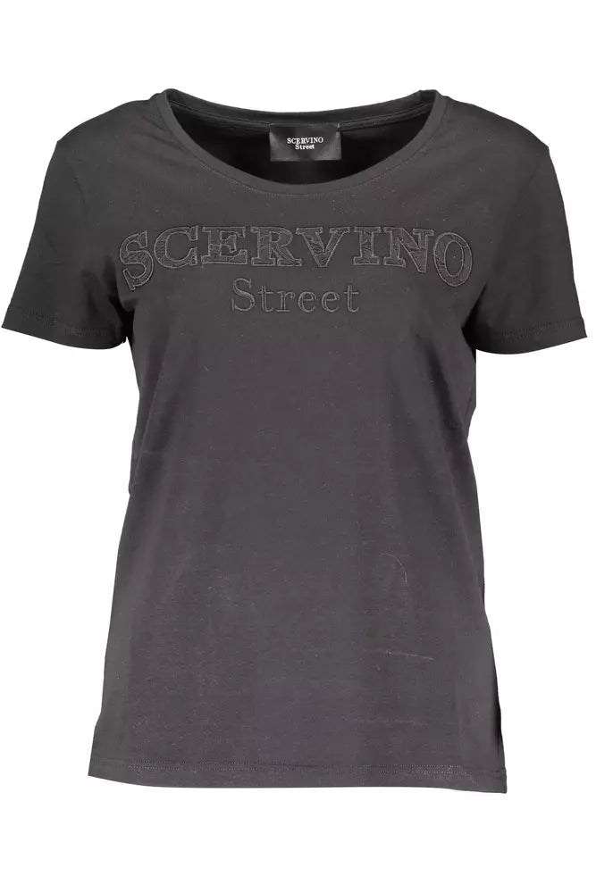 Scervino Street Black Cotton Women Women's Top