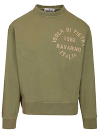Stone Island Men Organic Cotton Crewneck Sweatshirt