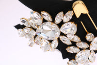 Dolce & Gabbana Dolce & Gabbana Black Crystal White Hair Parrucchiera Headband Women's Diadem