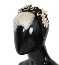 Dolce & Gabbana Dolce & Gabbana Black Crystal White Hair Parrucchiera Headband Women's Diadem