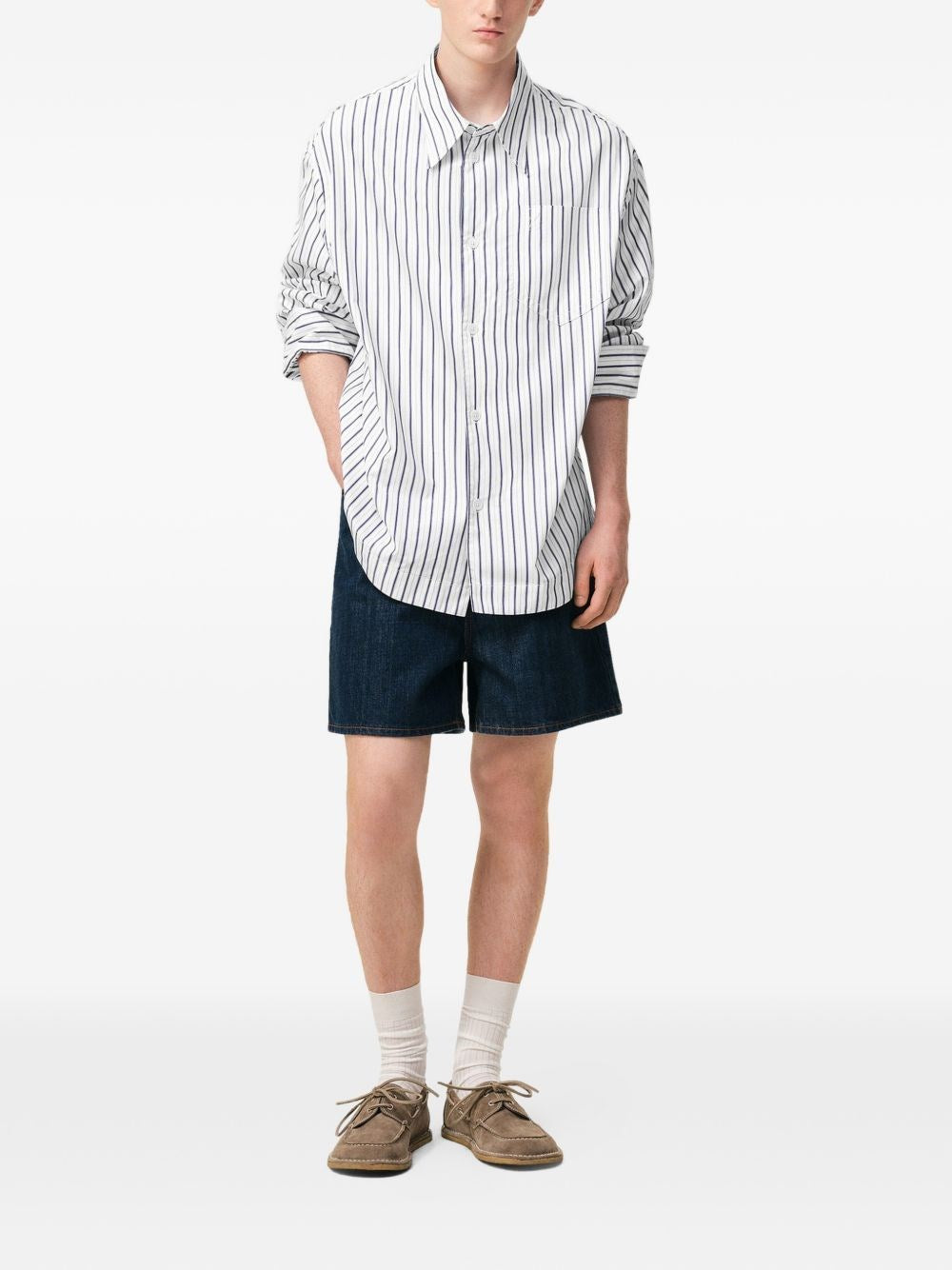 Ami Ami Women Wide Striped Shirt