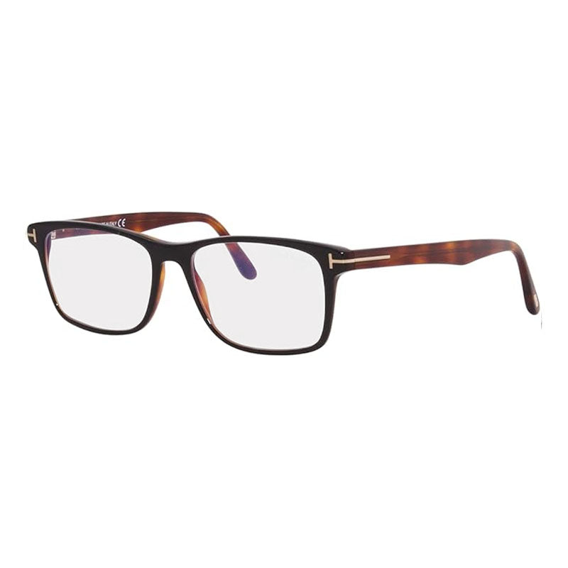 Tom Ford Tom Ford Eyeglasses Rectangle Full Rim, Transparent Grey Frame and Clear Blue Light Block Lens FT5752-B020