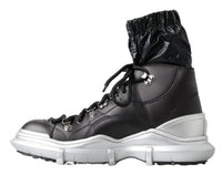 Dolce & Gabbana Black Nylon Galileo High Top Sneakers Men's Shoes