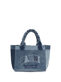 GANNI Ganni Women Medium Trapeze Denim Shopper
