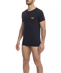 Cavalli Class Cavalli Class \"Blue Cotton Men Men's T-Shirt\"