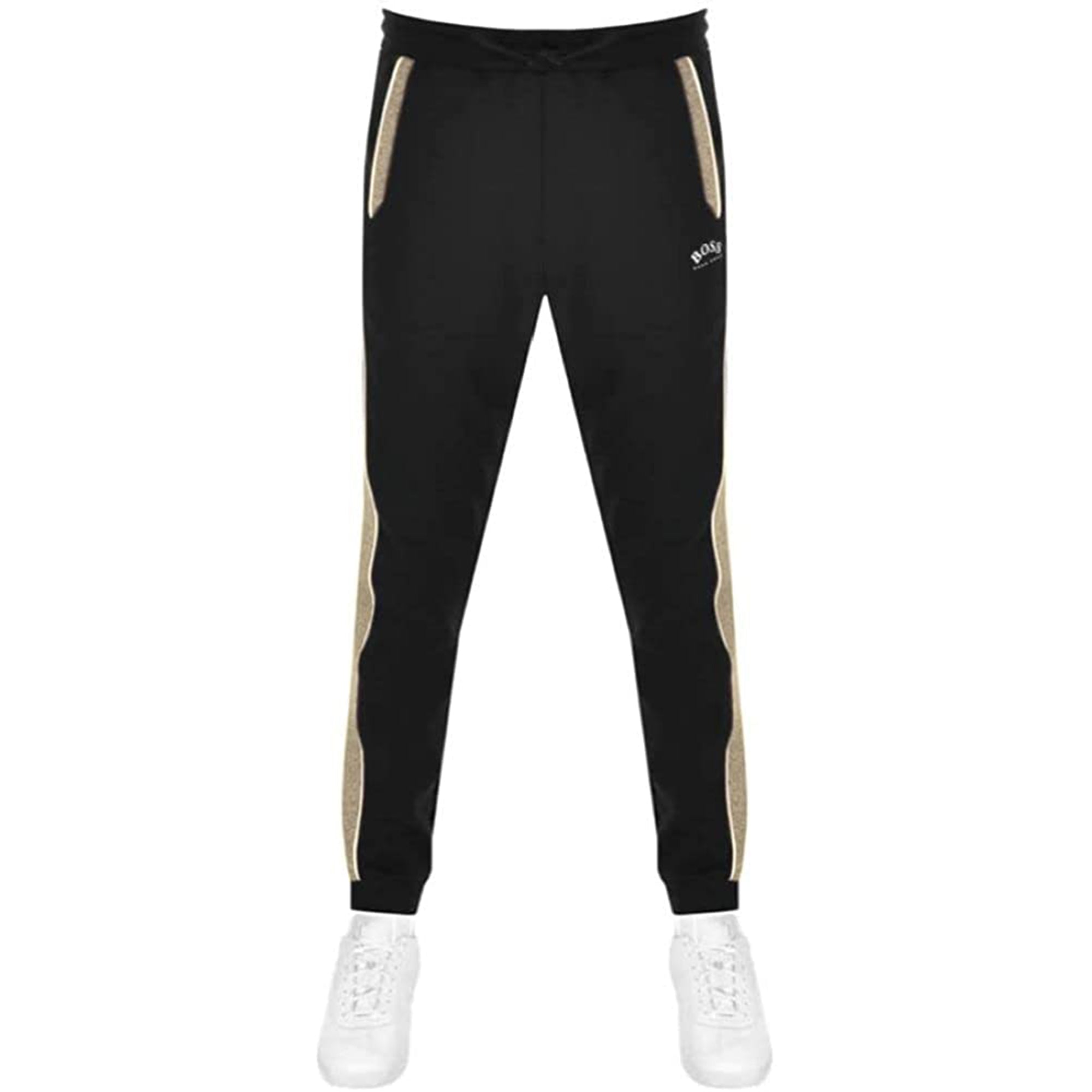 Hugo Boss Men's Black Beige Hadiko 1 Joggers Track Pants