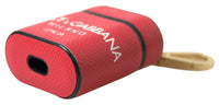 Dolce & Gabbana Dolce & Gabbana Red Leather Gold Tone Metal Logo Print Airpods Women's Case